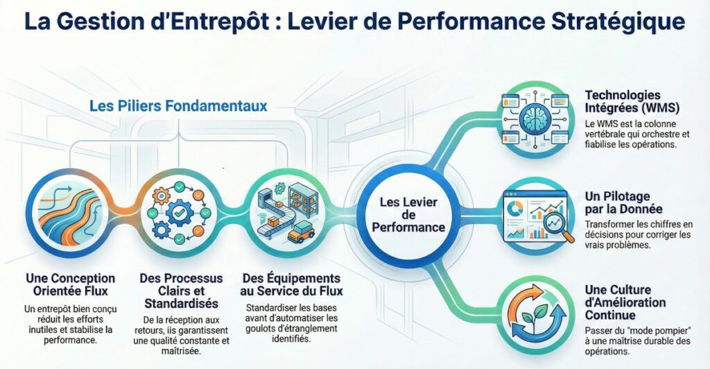Infographie : entrepot comme levier de performance