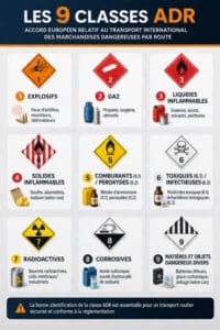 les 9 classes d'ADR